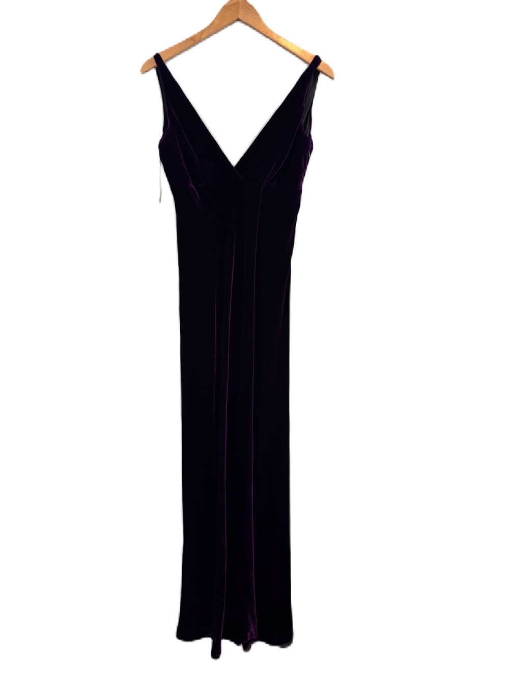 Tahari 90's Purple Velvet Evening Gown Size 8 Needs Hem Resewn